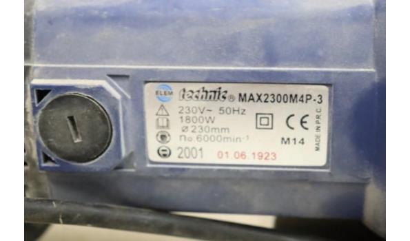 elektrische haakse slijptol TECHNIC, type MAX2300M4P-3